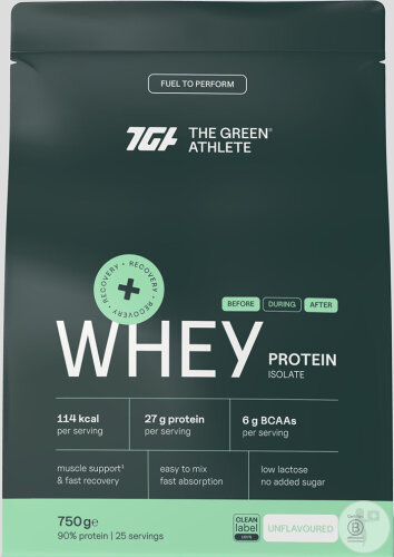 The Green Athlete Whey Protein Concentrate Sans Arôme Bio 900g