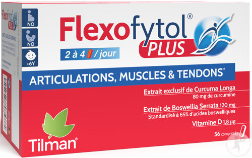 Tilman Flexofytol Plus Articulations-Muscles-Tendons Curcuma 56 Comprimés