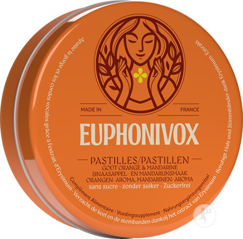 Euphonivox Pastilles Goût Orange & Mandarine 50 Pièces
