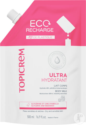 Topicrem Ultra Hydratant Lait Corps Eco-Recharge 500ml