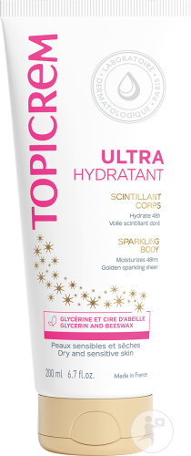 Topicrem Ultra-Hydratant Scintillant Corps Peaux Sensibles Et Sèches Tube 200ml