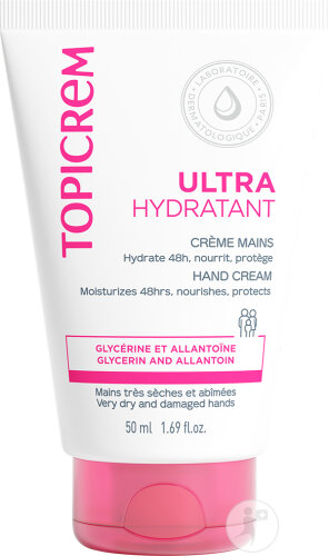 Topicrem Ultra-Hydratante Crème Mains Très Sèches Et Abîmées Tube 50ml