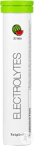 Triple P Supplements Hydrate Électrolytes Pastèque 20 Comprimés Effervescents