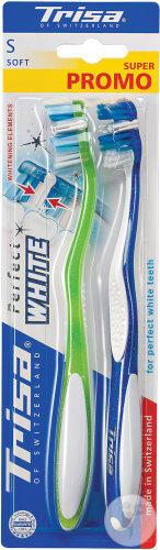 Trisa Perfect White Brosse À Dents Soft Duo 2 Pièces