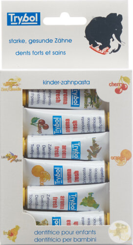 Trybol Dentifrice Enfants Arômes Assortiement Tubes 6x8ml