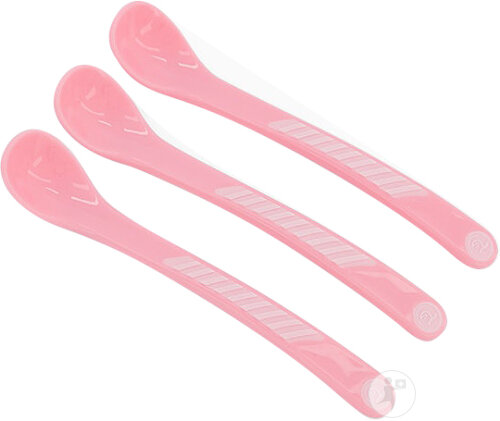 Twistshake Cuillère À Manger +6 Mois Rose Pastel 3 Pièces