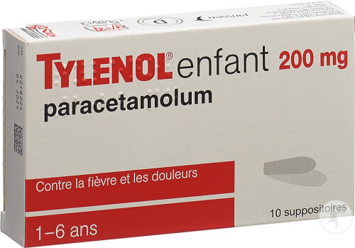 Tylenol Enfants Suppositoires 200mg 10 Pièces