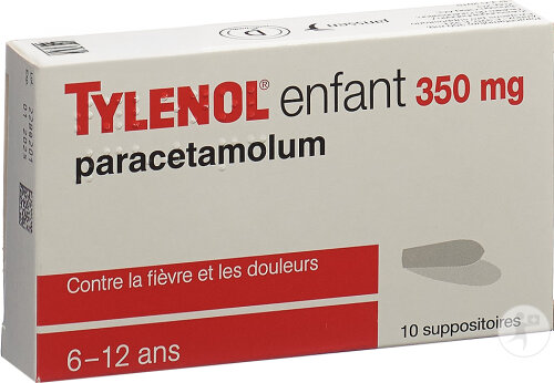 Tylenol Enfants Suppositoires 350mg 10 Pièces