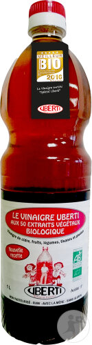Uberti Vinaigre De Cidre Enrichi Bio 50 Extraits Végétaux Bouteille 1l