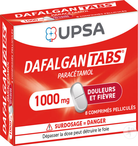 UPSA Dafalgan Tabs 1000mg 8 Comprimés Pelliculés