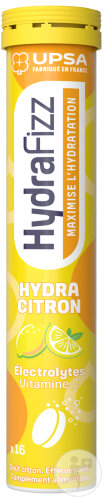 Upsa Hydrafizz Hydratation Citron 20 Comprimés Effervescents