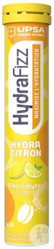 Upsa Hydrafizz Hydratation Citron 20 Comprimés Effervescents