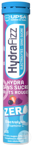 Upsa Hydrafizz Hydratation Sans Sucre Fruits Rouges 20 Comprimés Effervescents
