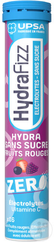 Upsa Hydrafizz Hydratation Sans Sucre Fruits Rouges 20 Comprimés Effervescents
