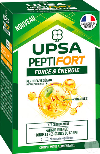 UPSA Complément Alimentaire Peptifort Force & Énergie 60 Comprimés Pelliculés