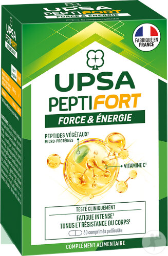 UPSA Complément Alimentaire Peptifort Force & Énergie 60 Comprimés Pelliculés