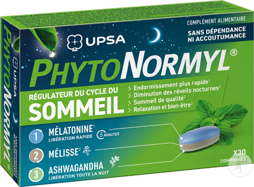 UPSA PhytoNormyl Régulateur Du Cycle Du Sommeil Adulte 30 Comprimés