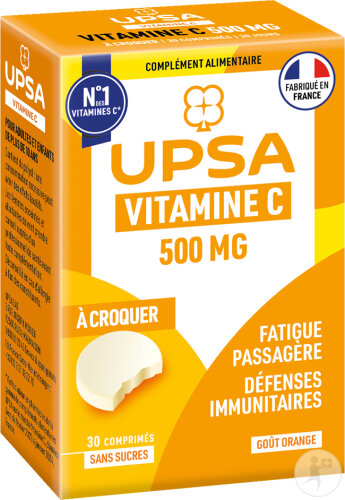 Upsa Vitamine C 500mg 2x30 Comprimes À Croquer