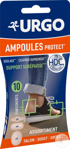Urgo Ampoules Mix Pansement Hydrocolloïde 3 Formats 10 Pansements