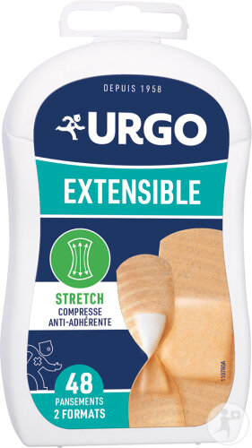 Urgo Extensible Compresse Anti-Adhérente Boîte 48 Pansements