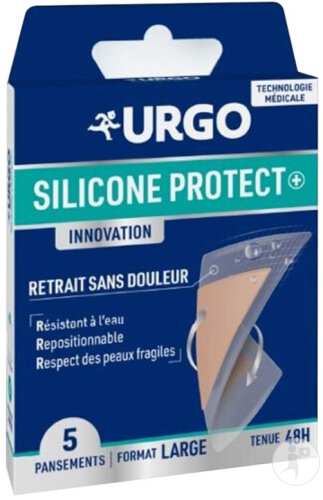 Urgo Silicone Protect+ Pansements Format Large 5 Pièces