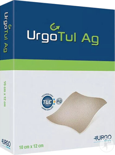 Urgotul Ag Pansement Non Adhésif Interface Imprégné TLC Et Sels D'Argent 10x12cm 16 Pièces