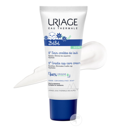 Uriage Bébé Soin Croûtes De Lait Crème Régulatrice Apaisante Visage Et Cuir Chevelu Tube 40ml-2