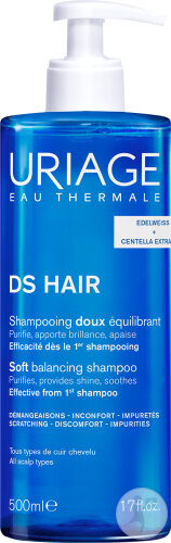 Uriage DS Hair Shampoing Doux Équilibrant Tous Types De Cheveux Flacon Pompe 500ml