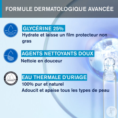 Uriage Huile Nettoyante Visage-Corps Peaux Sensibles Flacon Pompe 500ml-5