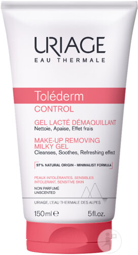 Uriage Toléderm Control Gel Lacté Démaquillant Tube 150ml