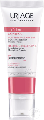 Uriage Toléderm Control Soin Yeux Frais Apaisant Peaux Sensibles Tube Pompe 15ml