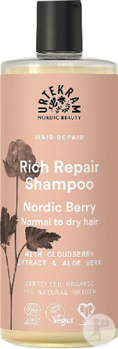 Urtekram Nordic Berry Shampoing Réparateur Aux Baies Nordiques Flacon 500ml