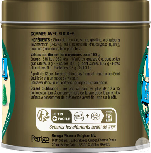 Gommes Respiratoires Puressentiel Menthe Eucalyptus - Pour La Gorge - Boîte Neuve
