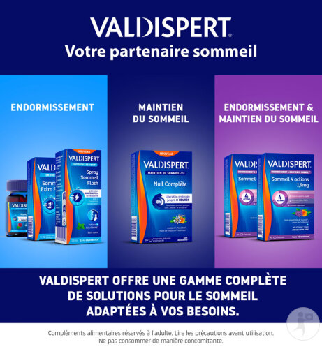 Valdispert Endormissement Sommeil 4 Actions 1mg Complément Alimentaire 30 Capsules-7