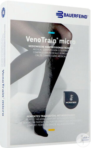 VenoTrain Micro Adultes C2 Orthopédique Soutien Ferme Normal Long Caramel L 1 Paire