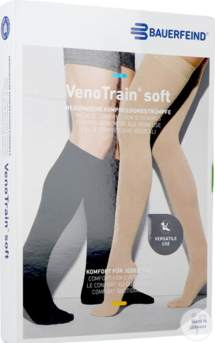 VenoTrain Soft Adultes C1 Orthopédique Ouvert Normal Short Caramel S 1 Paire