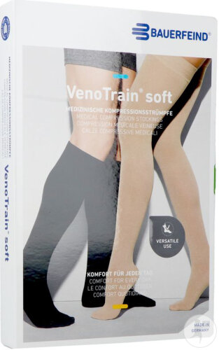 VenoTrain Soft Adultes C2 Orthopédique Soutien Ferme Plus Long Caramel S 1 Paire