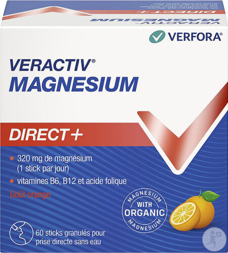 Veractiv Magnésium Direct+ Orange 60 Sticks