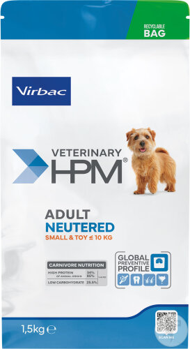 Virbac Veterinary HPM Adult Neutered Dog Small & Toy 1,5kg