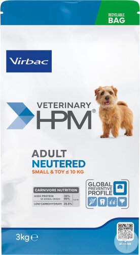 Virbac Veterinary HPM Adult Neutered Dog Small & Toy 3kg