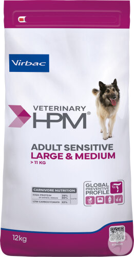 Virbac Veterinary HPM Adult Sensitive Large & Medium Dog 12kg