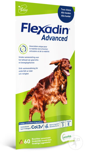 Vétoquinol Flexadin Advanced Aliment Complémentaire Pour Chiens Boswellia Serrata 60 Bouchées-3