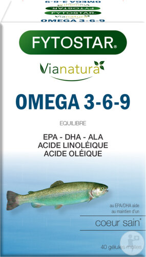 Vianatura Oméga 3-6-9 Cœur Sain Capsules Molles 40