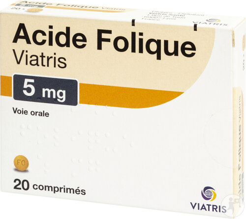 Viatris Acide Folique 20 Comprimés 5mg