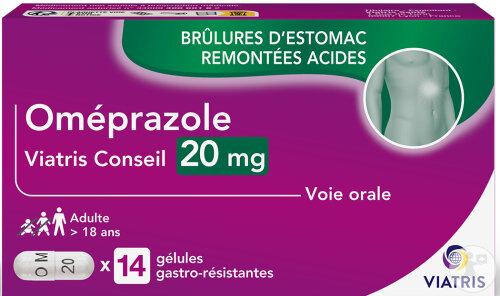 Viatris Oméprazole 20mg Gélules Gastro-Résistantes 14
