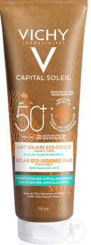 Vichy Capital Soleil Lait Solaire Éco-Conçu Voyage IP50+ Visage Et Corps Tube 75ml