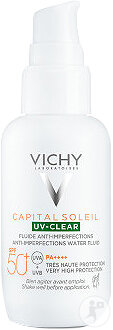Vichy Capital Soleil UV-Clear Fluide Anti-Imperfections IP50+ Flacon Pompe 40ml