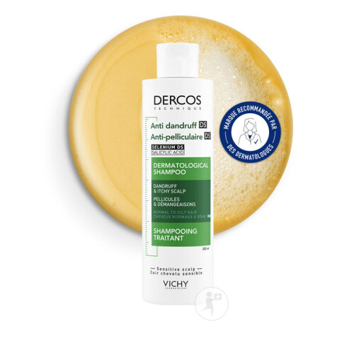 Vichy Dercos Anti-Pelliculaire Shampoing Traitant Cheveux Normaux A Gras Flacon 200ml-2