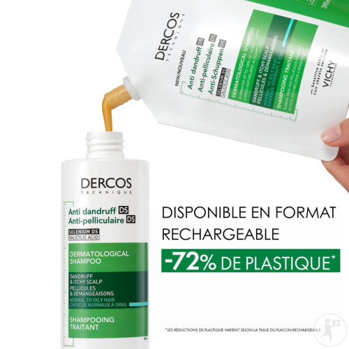 Vichy Dercos Anti-Pelliculaire Shampoing Traitant Cheveux Normaux A Gras Flacon 200ml-8
