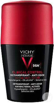 Vichy Homme Clinical Control Déo Détranspirant 96h Roll-On 50ml